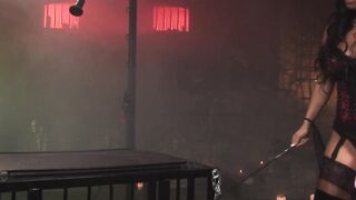 Hot blonde and brunette lesbos have hardcore fuck in a dungeon - 1 image