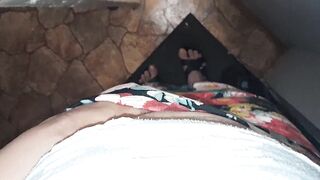 I spy on my inexperienceder step sister in the bathroom and jerk off - 11 image