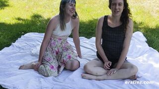 Ersties - Sexy Married Couple From Canada Have Lesbian Strap On Sex Outdoors - 4 image