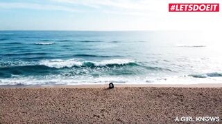 A GIRL KNOWS - (Apolonia Lapiedra & Rebecca Volpetti) Two Latinas On Pool Table Lesbo Action - 5 image