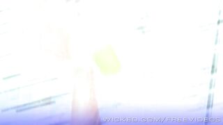 Watch these shaved lesbians go wild with dildos and fingers in nylons and heels