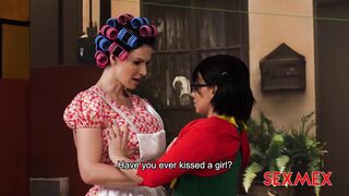 Nicole Zurich & Mica Spengler in a steamy threesome with a big booty Latina