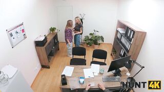 Russian lesbians Stanley Johnosn & Zlata Shine get naughty during job interview with a stranger - 8 image