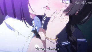 Yuri from Lelu Love and her sexy girlfriend in a hot lesbian action - Part 1 - 5 image