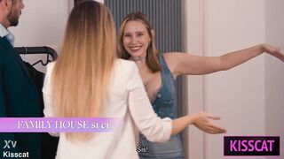 Step Siblings caught in taboo threesome with Aunty Leads & MILF Angie Lynx