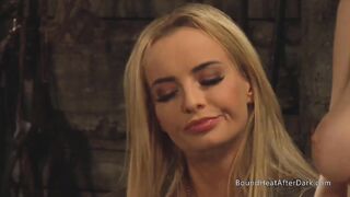 Ornella Morgan and Carrie Du Four dominate busty slave with pussy licking, fingering, and domination - 10 image