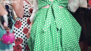 Alexa Throat, Fibi Euro, Maya Rose, and Brittany Bardot take turns on a sex toy in a wild BB party