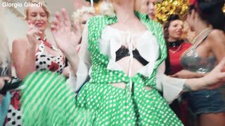 Alexa Throat, Fibi Euro, Maya Rose, and Brittany Bardot take turns on a sex toy in a wild BB party