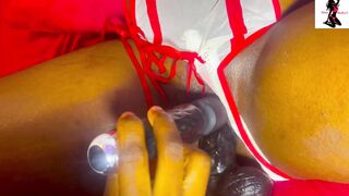 Ogapin and Hot Karashika celebrate Christmas with a naughty pussy licking party while squirting wildly