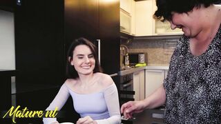 Watch Darcy Dark devour Edina's hairy pussy & ass in hot lesbian action