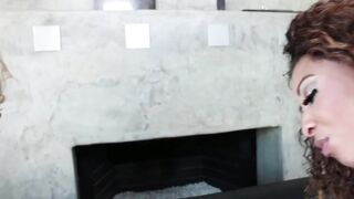 September Reign and Aaliyah Love indulge in a steamy interracial lesbian pussy licking session