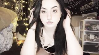 Skylahlove flaunts her petite goth ass in panties & lingerie & teases with her tight pussy