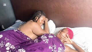 Two ebony babes end up in a hot FFM threesome with a handsome man & his fat ass