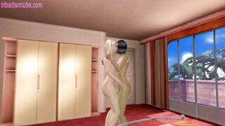 Get ready for a wild tribbing with hot babes in 3D