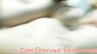 Zoey Portland moans loud while getting her pink pussy filled with cock and toy