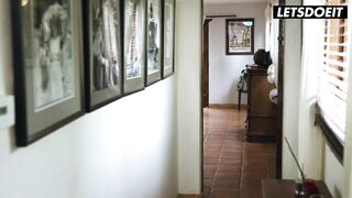 Madi Collins, Nicole Doshi & Syren De Mer shower with stepdaughter and get frisky in steamy lesbian threesome