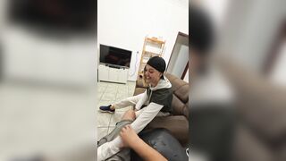 Gabi SweetCoupleStories gets her natural tits rubbed while getting face-fucked by her lesbian neighbor