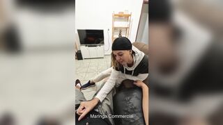 Gabi SweetCoupleStories gets her natural tits rubbed while getting face-fucked by her lesbian neighbor