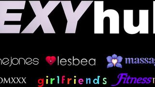 Olivia Sparkle & Luna Galactica indulge in steamy lesbian sex with fingering, cunnilingus, and oily eating