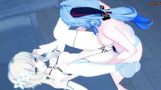 Amber and her friends in a hot strapon lesbian hentai compilation