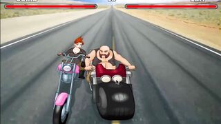 Get ready to cum hard as this ebony babe gets her big tits strapon drilled in a hot game of "Meet 'n' Fuck" - 8 image