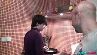 Watch Evita De Luna, Jenny Up Destroy & Conrad Son get their tight assholes destroyed by a strap-on in a hot lesbian threesome