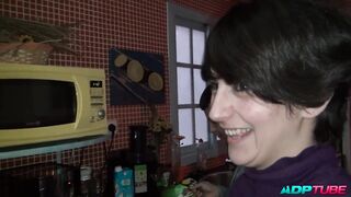 Watch Evita De Luna, Jenny Up Destroy & Conrad Son get their tight assholes destroyed by a strap-on in a hot lesbian threesome