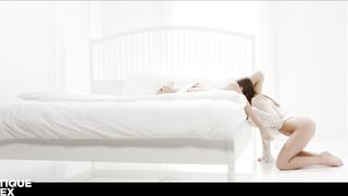 Watch Sabrisse Aaliyah and Nancy A. get off on Erotic Lesbian Sex with perfect tits and slim bodies