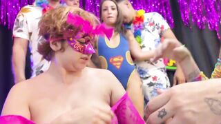 Nikatsu & Deusa Artemis get wild in a carnival party with sex toys and rough sex