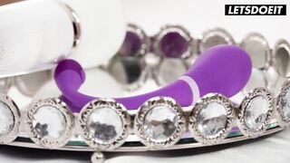 Kristof Cale, Candie Luciani & May Thai have a wild threesome with a big dick and cumshot