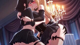 Private party turns into steamy threesome with anime demon girl, electro blues, and busty babes - 12 image