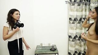 Asian hottie Amalia Henessy gets her pussy licked by Shrima Malati in a steamy casting