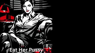 Experience the ultimate lesbian fantasy: Taste your boss's pussy in slow and deep slow motion