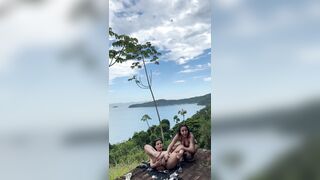 Curvy Brazilian babes Marcella Elasemacao and Isa Elasemacao get down and dirty on a beach in Rio