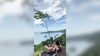 Curvy Brazilian babes Marcella Elasemacao and Isa Elasemacao get down and dirty on a beach in Rio