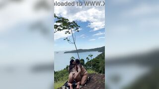 Curvy Brazilian babes Marcella Elasemacao and Isa Elasemacao get down and dirty on a beach in Rio