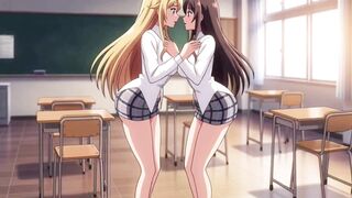 Watch these naughty college girls indulge in pussy play & tit play in the classroom