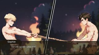 GOTH lesbi in sexy outfit enjoys Taboo Hentai game with farmer Kink