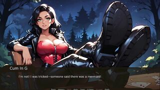 GOTH lesbi in sexy outfit enjoys Taboo Hentai game with farmer Kink - 2 image