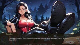 GOTH lesbi in sexy outfit enjoys Taboo Hentai game with farmer Kink - 3 image