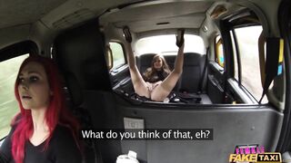 British slut Honour May fucks a lesbian taxi driver in a dirty talk frenzy - 3 image