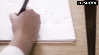 Big ass college girls Violet Starr & Bella Blu have a naughty classroom orgy - 2 image