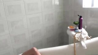 Watch Aislin, the busty Ukrainian brunette, get frisky in the bathtub with Shrima Malati - 4 image