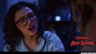 Leana Lovings, Ashley Lane & Aria Sloane turn a sleepover into a twisted nightmare with a monster cock toy and creamy pussy - 2 image