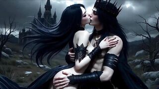 Dark BDSM Hentai Fantasy Ecchi: Part 1: Sexy outfit-clad Goths indulge in BDSM with demon girl