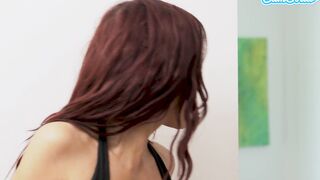 Petite stepsis Vanna Bardot gets caught watching lesbian porn & gets her shaved pussy eaten while getting her nipples pierced by Lexi Lore - 4 image