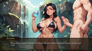 Big-titted Lesbians from Taboo Hentai Game go wild with their huge cocks in the open air - 14 image