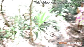 Joywizy & Saumu's outdoor lesbian adventure leads to explosive orgasms with curvy strapon play - 9 image
