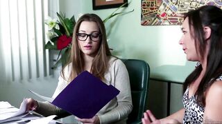 Sinn Sage and Dani Daniels devour each other's juicy pussies at work - 2 image