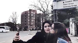 Lovers & Best Friends Mariska X & Julia De Lucia indulge in steamy lesbian sex with dildos & landing strips